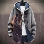 Rachel - Bear on Grey Jacket, front view