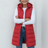Robyn | Casual Sleeveless Hood Long Puffer Gilet