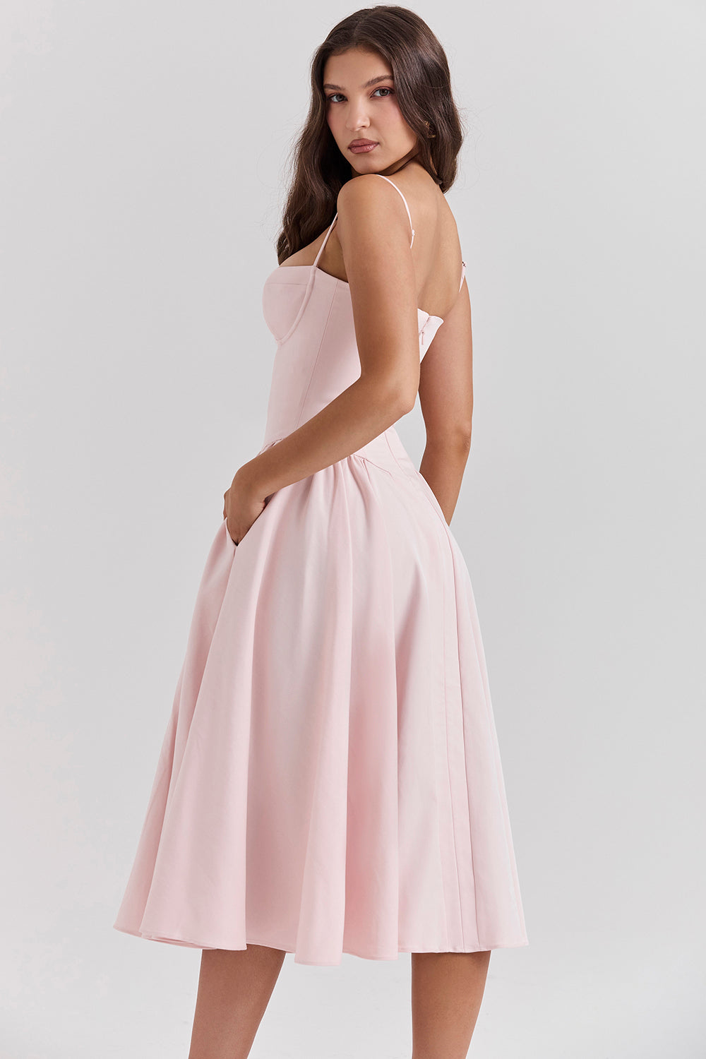 Rome corset midi dress, view 18