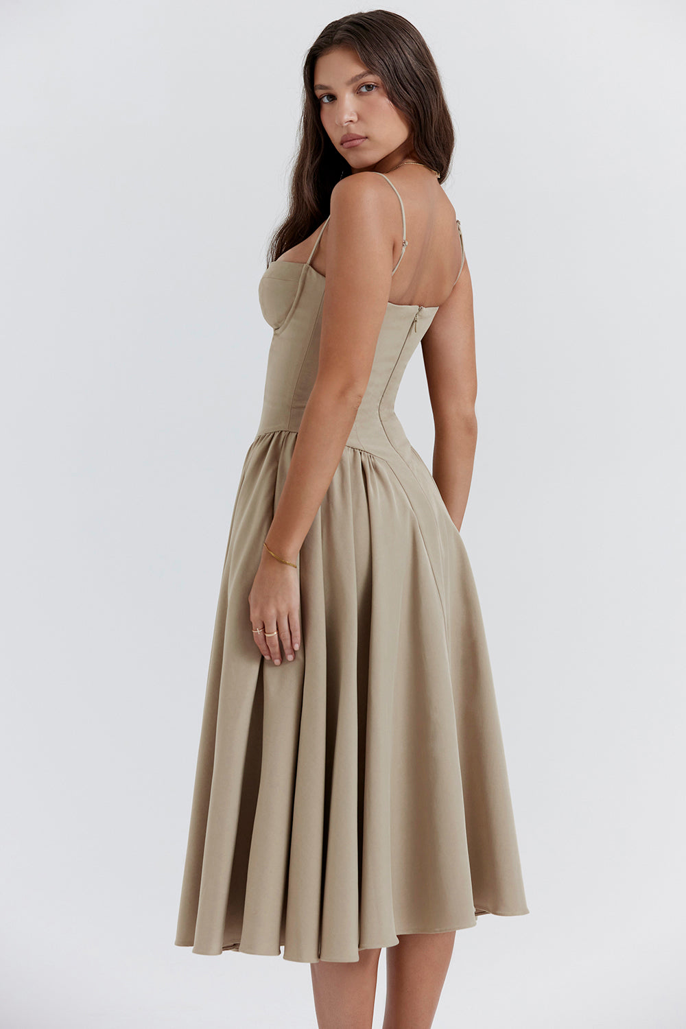 Rome corset midi dress, view 6