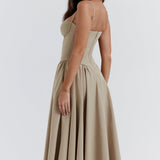 Rome corset midi dress, view 6