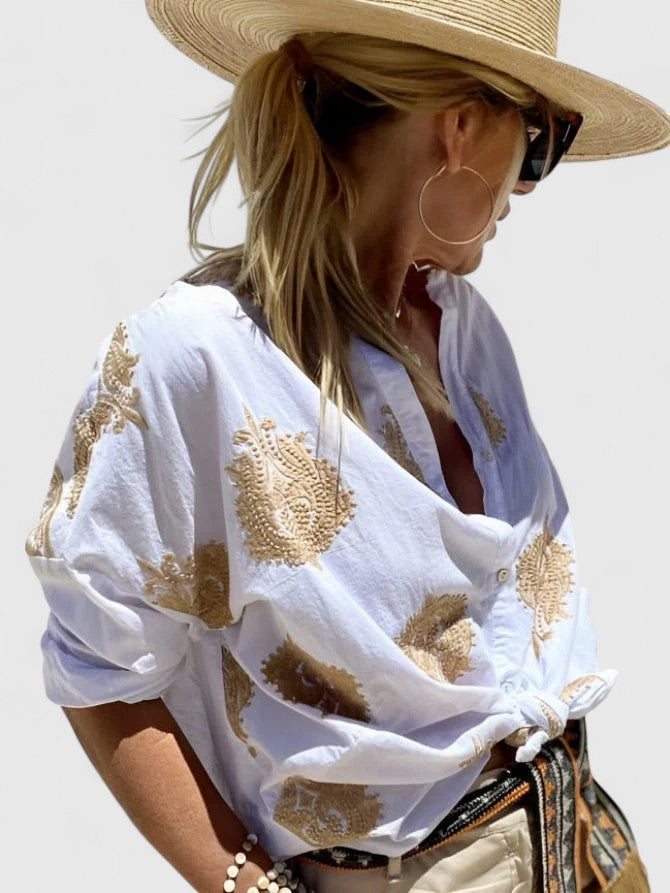 Veronika embroidered blouse, view 4