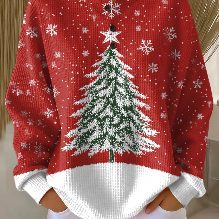 Sadie | Red Christmas Tree Jumper