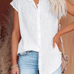 Leonie relaxed summer blouse in White, view 3