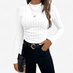 Orlanda long sleeve top in White, view 2