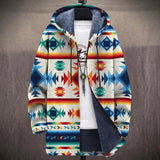 Winnie - Aztec Print on Cream Jacket, front view