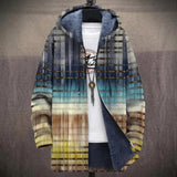 Willow - Blue and Yellow Gradient Check Jacket, front view