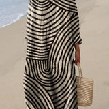 Jinte graphic print dress, view 2