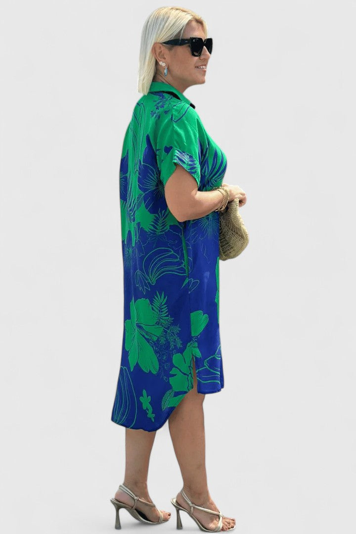 Jaycynah button shirt dress, view 4